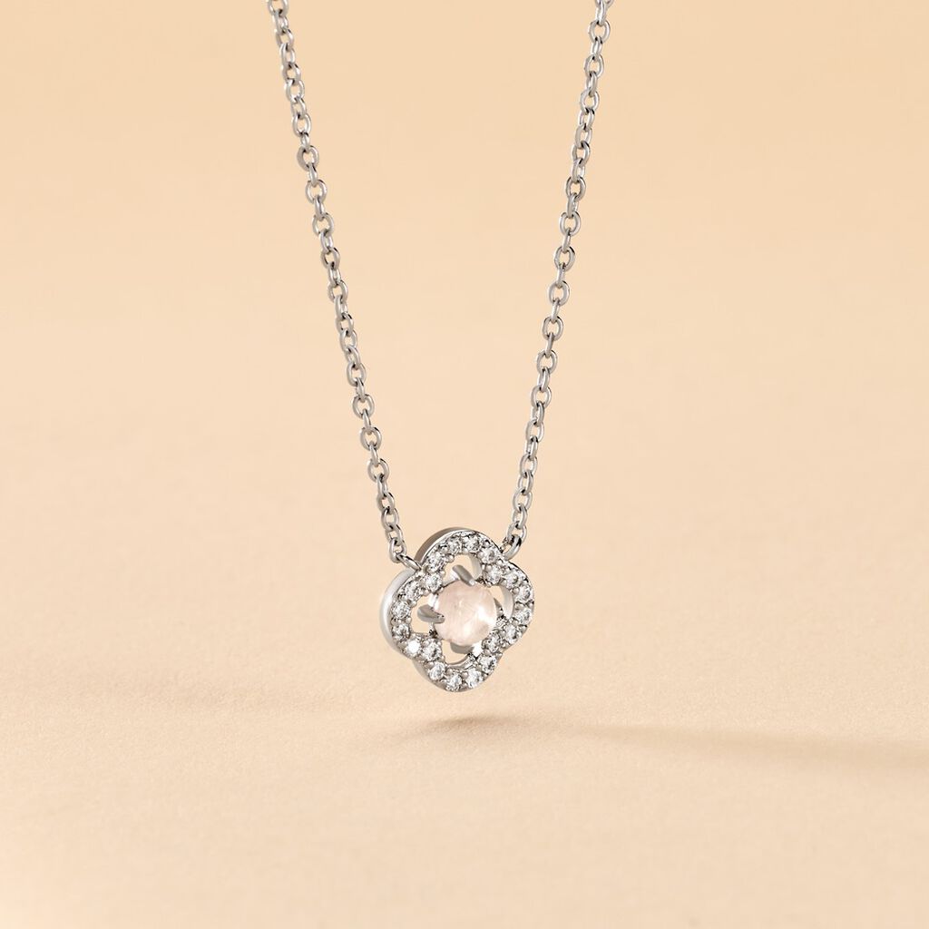 Collier Dally Argent Blanc Quartz Oxyde De Zirconium - Colliers fantaisie Femme | Histoire d&rsquo;Or