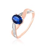 Bague Candice Or Rose Saphir - Bagues solitaires Femme | Histoire d&rsquo;Or