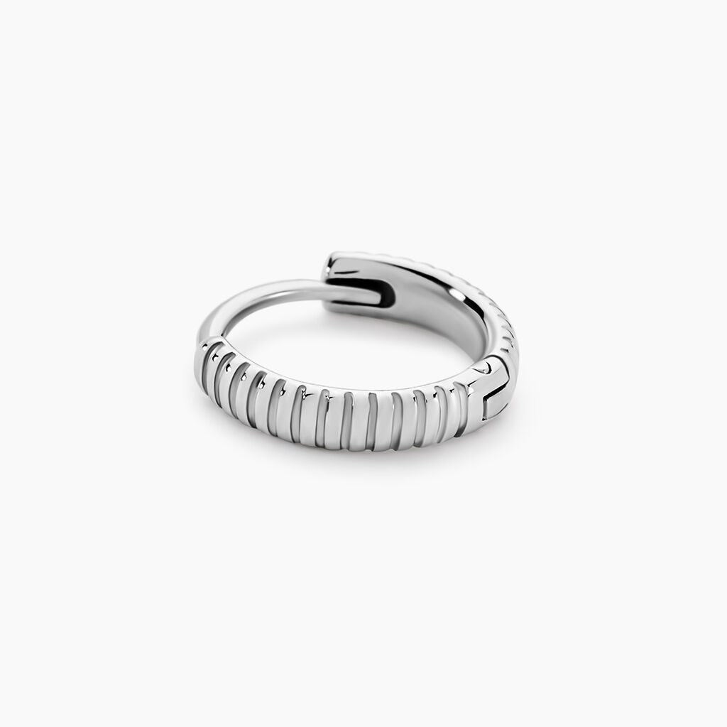 Cr&eacute;ole Sylas Argent Blanc - Boucles d'oreilles cr&eacute;oles Homme | Histoire d&rsquo;Or