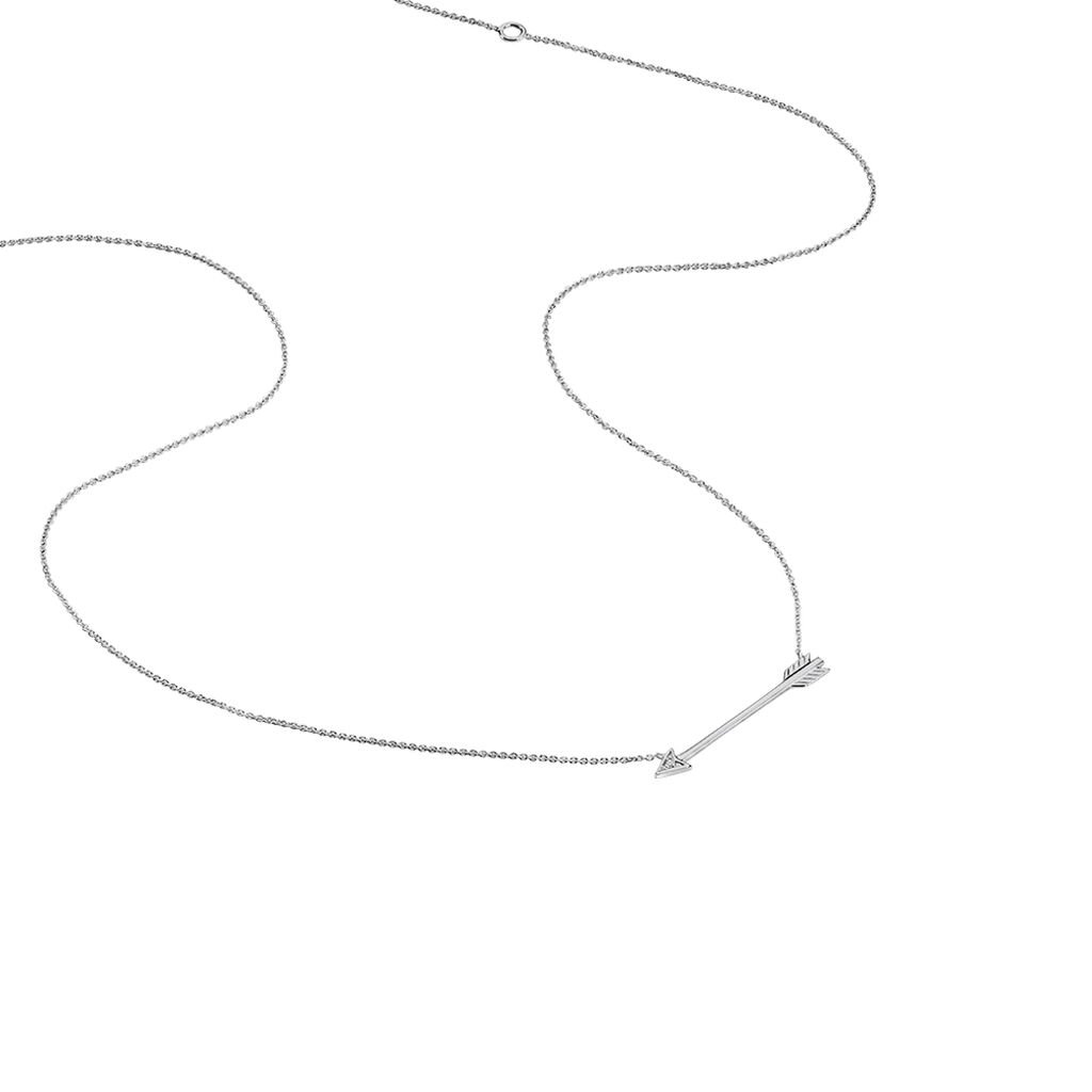 Collier Cupidon Or Blanc Diamant - Colliers Femme | Histoire d&rsquo;Or