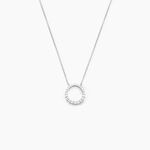 Collier Ela&iuml;s Argent Blanc Oxyde De Zirconium - Colliers fantaisie Femme | Histoire d&rsquo;Or
