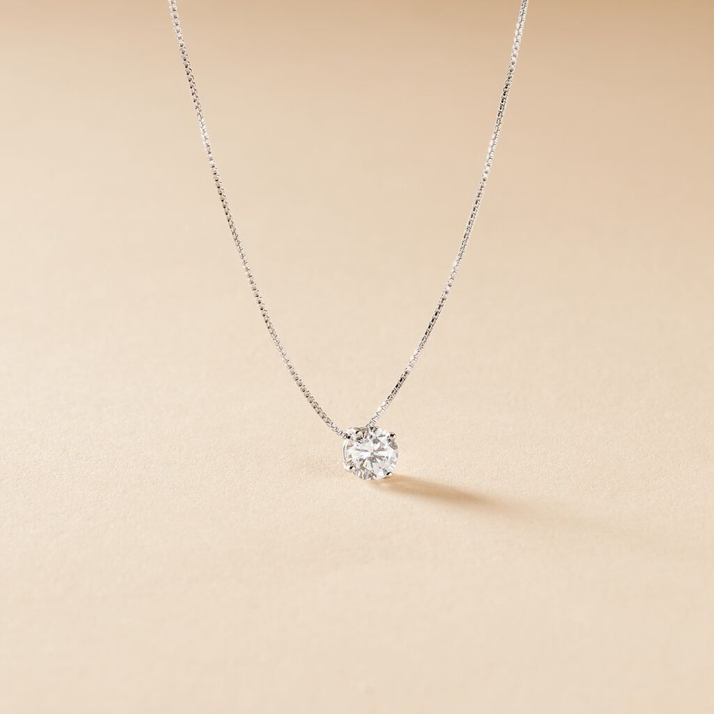 Collier Giulya Argent Blanc Oxyde De Zirconium - Colliers fantaisie Femme | Histoire d&rsquo;Or