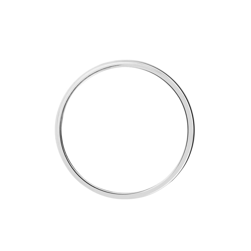 Alliance Zeus Ruban Plat Or Blanc - Alliances Famille | Histoire d’Or