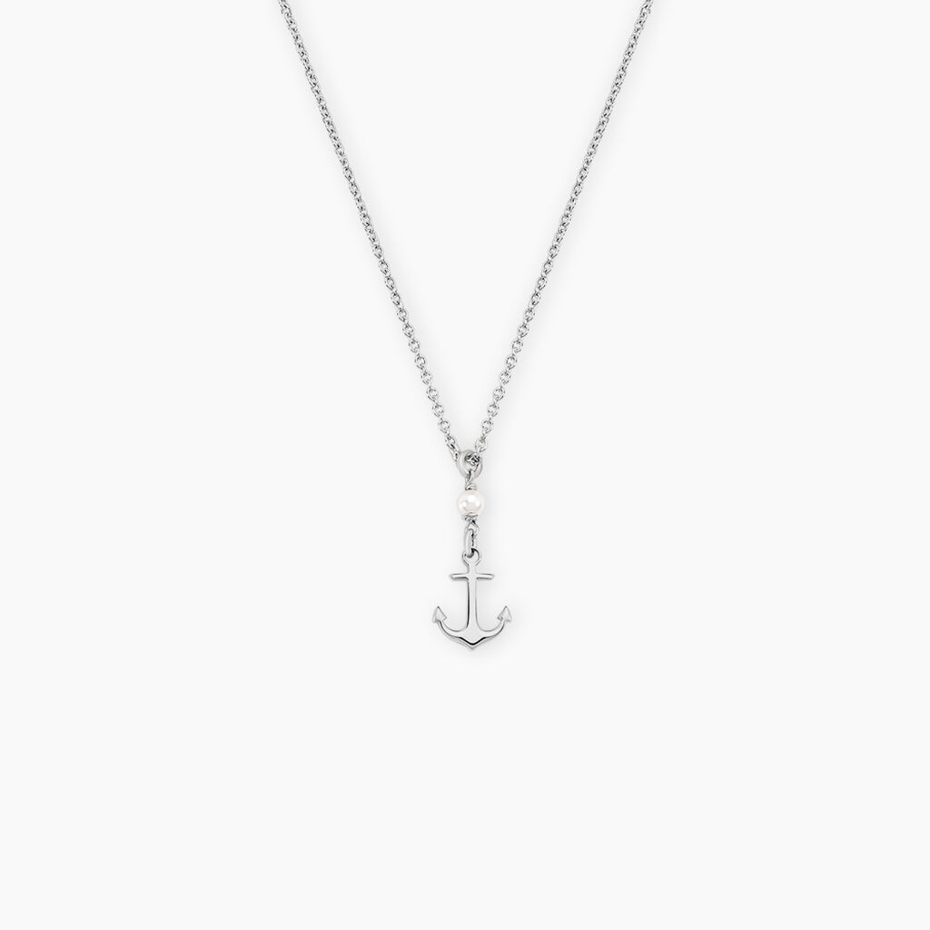 Collier Gwenaelle Argent Blanc Perle D'imitation - Colliers fantaisie Femme | Histoire d&rsquo;Or