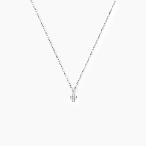 Collier Siem Argent Blanc Oxyde De Zirconium - Colliers fantaisie Femme | Histoire d&rsquo;Or