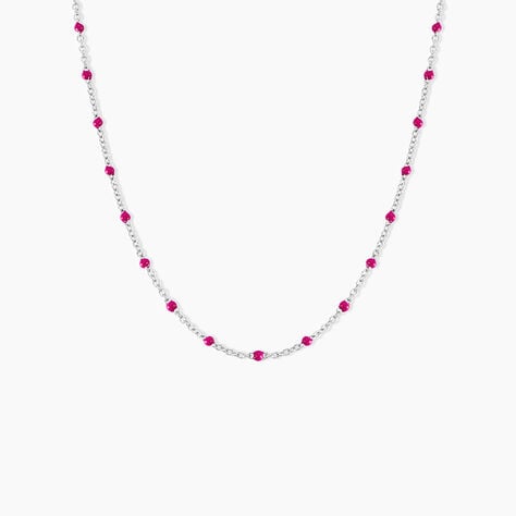 Collier Polka Argent Blanc - Colliers fantaisie Femme | Histoire d&rsquo;Or