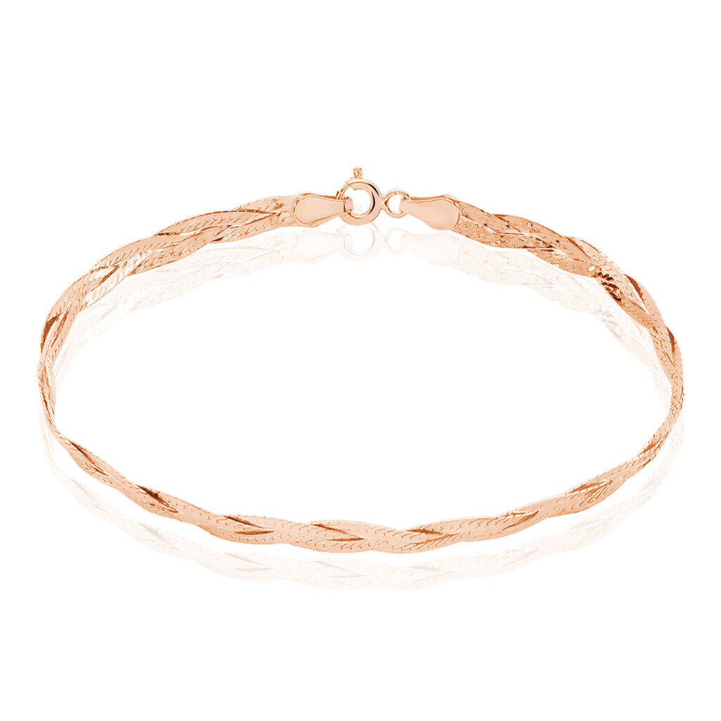 Bracelet Jasmin Tresse Or Rose - Bracelets chaîne Femme | Histoire d’Or