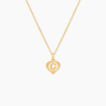 Pendentif Eudocie Coeur Lettre Or Jaune - Pendentifs Famille | Histoire d&rsquo;Or