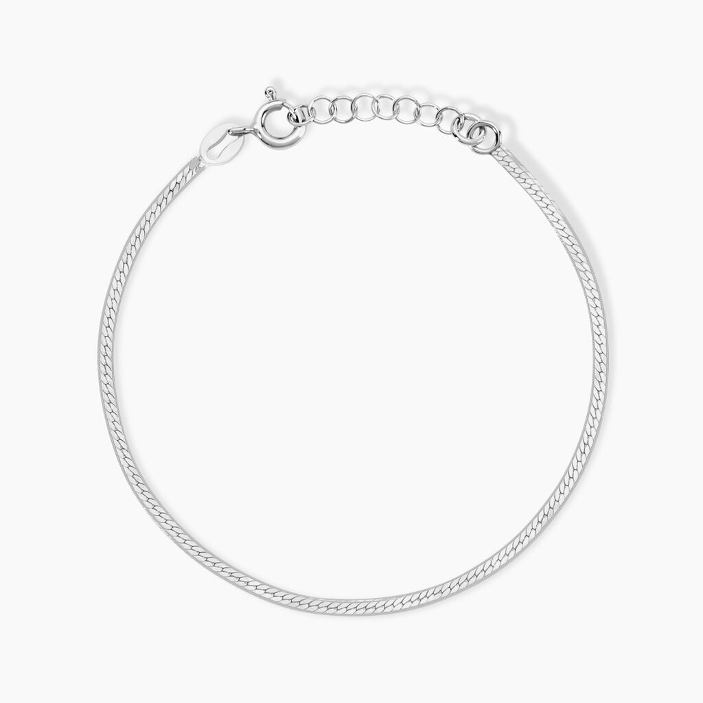 Bracelet Argent Blanc Racilia - Bracelets cha&icirc;ne Femme | Histoire d&rsquo;Or