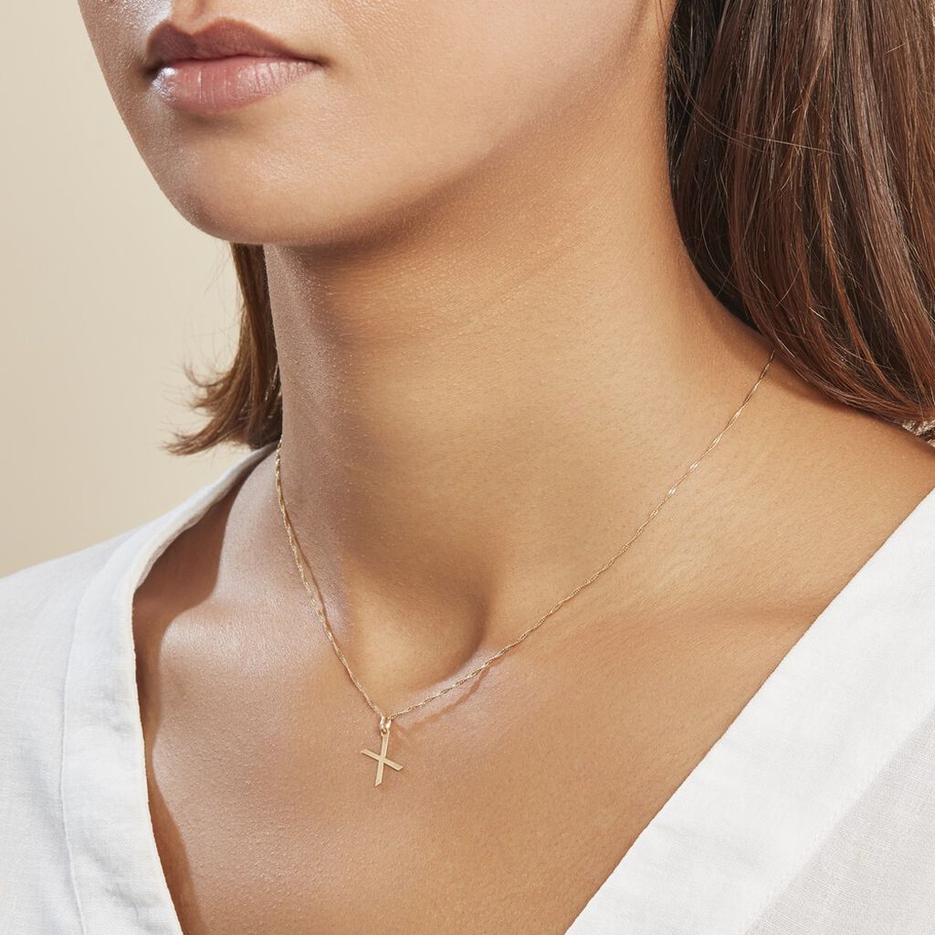 Pendentif Ionia Lettre Or Jaune - Pendentifs Famille | Histoire d’Or