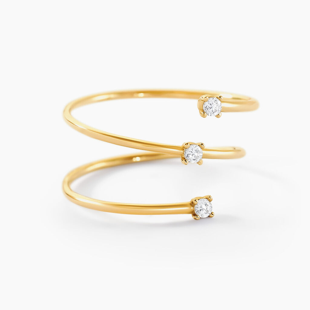 Bague Falling Star Or Jaune Oxyde De Zirconium - Bagues avec pierre Femme | Histoire d’Or