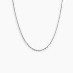 Cha&icirc;ne Claudine Maille For&ccedil;at Argent Blanc - Chaines Unisex | Histoire d&rsquo;Or