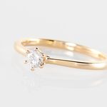 Bague Solitaire Athena Or Jaune Diamant - Bagues solitaires Femme | Histoire d&rsquo;Or