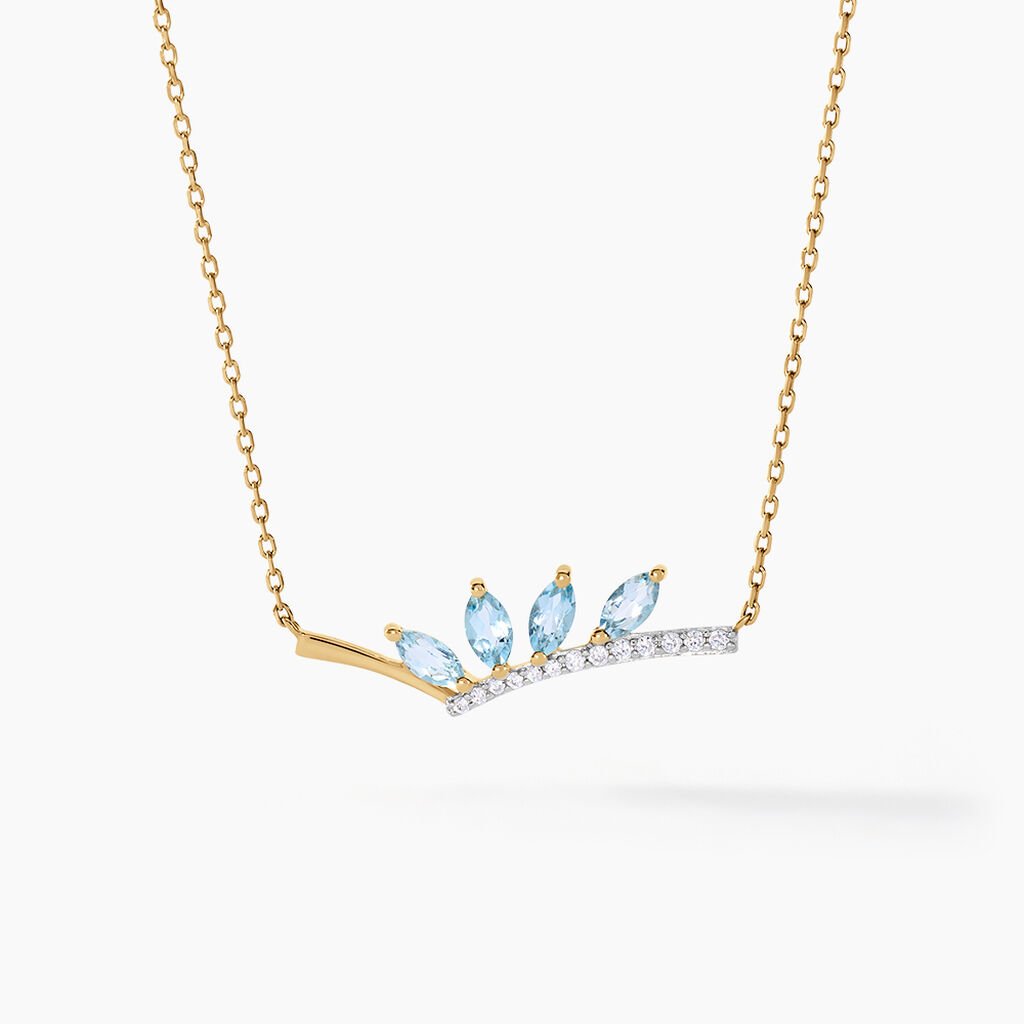 Collier Tiara Or Jaune Topaze Oxyde De Zirconium - Colliers Femme | Histoire d’Or