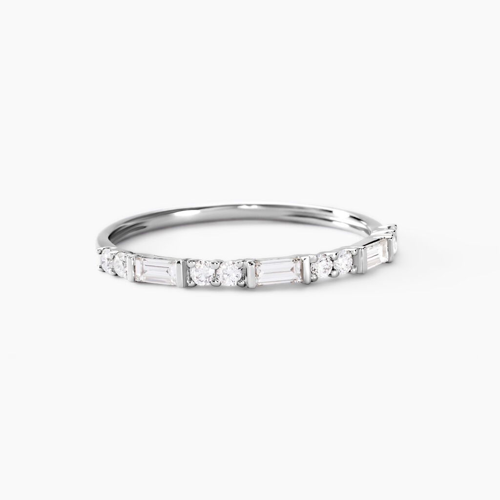 Alliance Taranis Or Blanc Diamant Synthétique - Alliances Femme | Histoire d’Or
