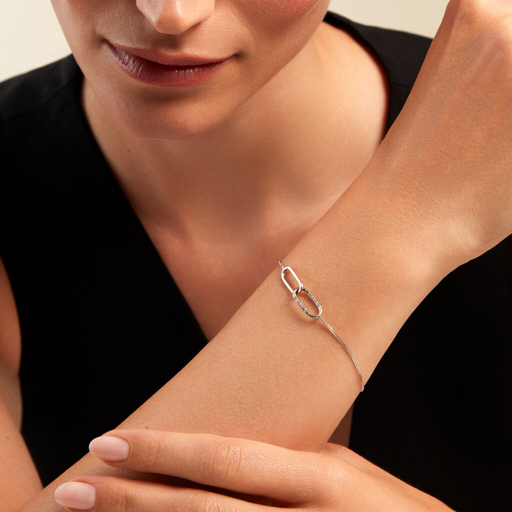 Bracelet Cedrine Argent Blanc - Bracelets Femme | Histoire d’Or
