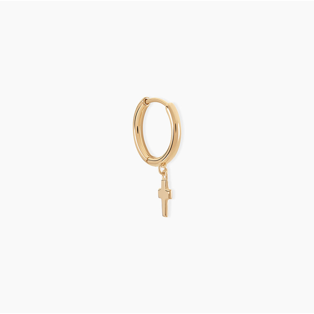Créole Unitaire Dorian Plaqué Or Doré - Boucles d'oreilles créoles Homme | Histoire d’Or