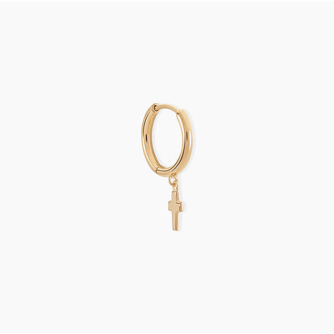 Créole Unitaire Dorian Plaqué Or Doré - Boucles d'oreilles créoles Homme | Histoire d’Or