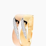 Bague Salima Or Bicolore Diamant - Bagues avec pierre Femme | Histoire d&rsquo;Or