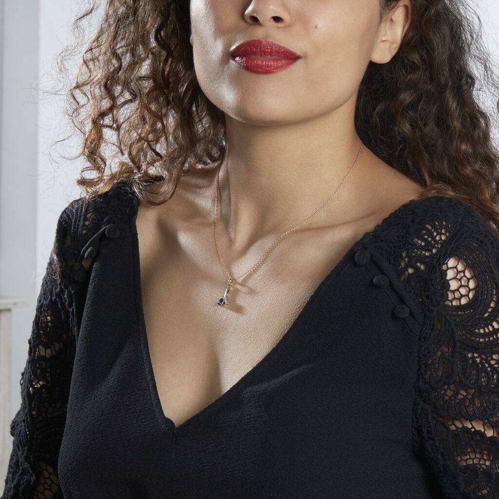 Collier Dyanah Plaque Or Jaune Oxyde De Zirconium - Colliers fantaisie Femme | Histoire d’Or