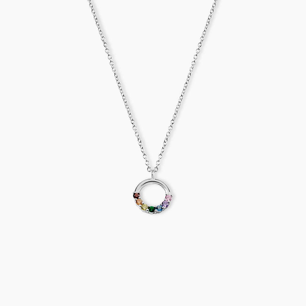 Collier Argent Giustino Oxydes De Zirconium - Colliers fantaisie Femme | Histoire d&rsquo;Or