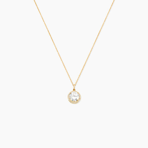 Collier Adil Or Jaune Oxyde De Zirconium - Colliers Femme | Histoire d&rsquo;Or