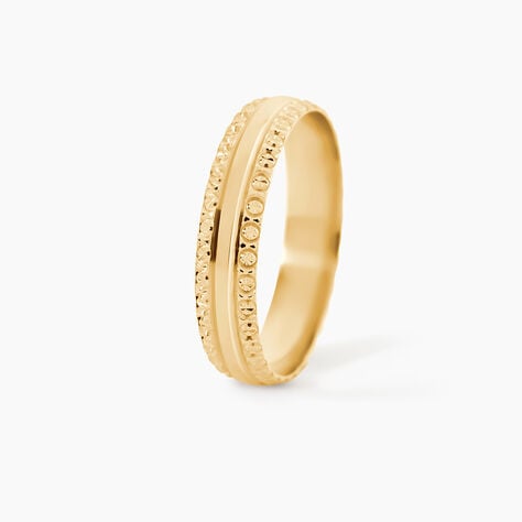 Alliance June 2 Rangs Diamantee Or Jaune - Alliances 18 carats Unisex | Histoire d&rsquo;Or