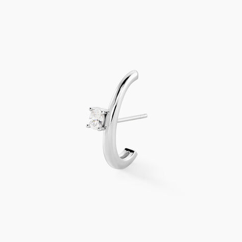 Bijoux D'Oreilles Jockie Argent Blanc Oxyde De Zirconium - Boucles d'oreilles fantaisie Femme | Histoire d&rsquo;Or