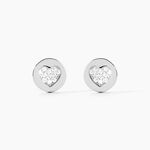 Boucles D'oreilles Puces Argent Blanc Chaker Oxydes De Zirconium - Boucles d'oreilles fantaisie Femme | Histoire d&rsquo;Or