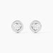 Boucles D'oreilles Puces Argent Blanc Chaker Oxydes De Zirconium - Boucles d'oreilles fantaisie Femme | Histoire d’Or