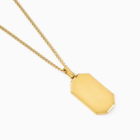 Collier Alessio Acier Jaune - Colliers fantaisie Homme | Histoire d’Or