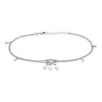 Cha&icirc;ne De Cheville Argent Blanc Tangui Oxydes De Zirconium - Cha&icirc;nes de cheville Femme | Histoire d&rsquo;Or