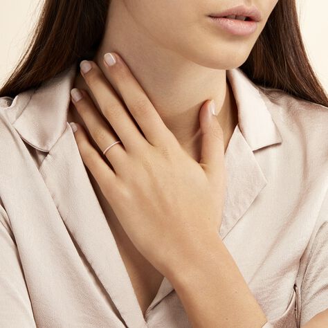 Bague Jaquelyn Argent Rose Oxyde De Zirconium - Bagues avec pierre Femme | Histoire d’Or