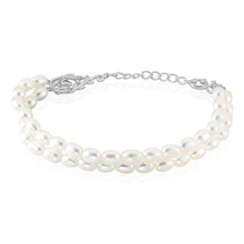 Bracelet Pygmalion Argent Blanc Oxyde De Zirconium Perle De Culture - Bracelets fantaisie Femme | Histoire d’Or