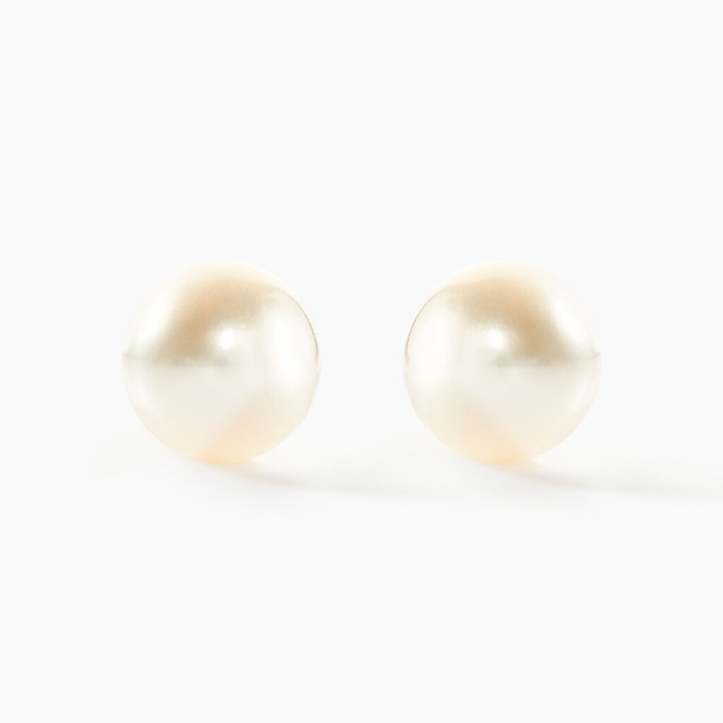 Boucles D'oreilles Puces Suki Or Jaune Perle De Culture - Clous d'oreilles Femme | Histoire d&rsquo;Or