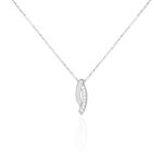 Collier Ange-line Argent Blanc Oxyde De Zirconium - Colliers fantaisie Femme | Histoire d&rsquo;Or