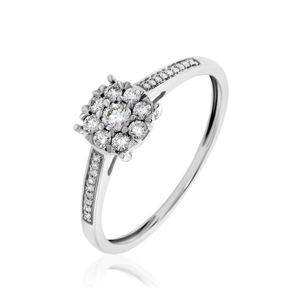 Bague Cilka Or Blanc Diamant - Bagues avec pierre Femme | Histoire d’Or