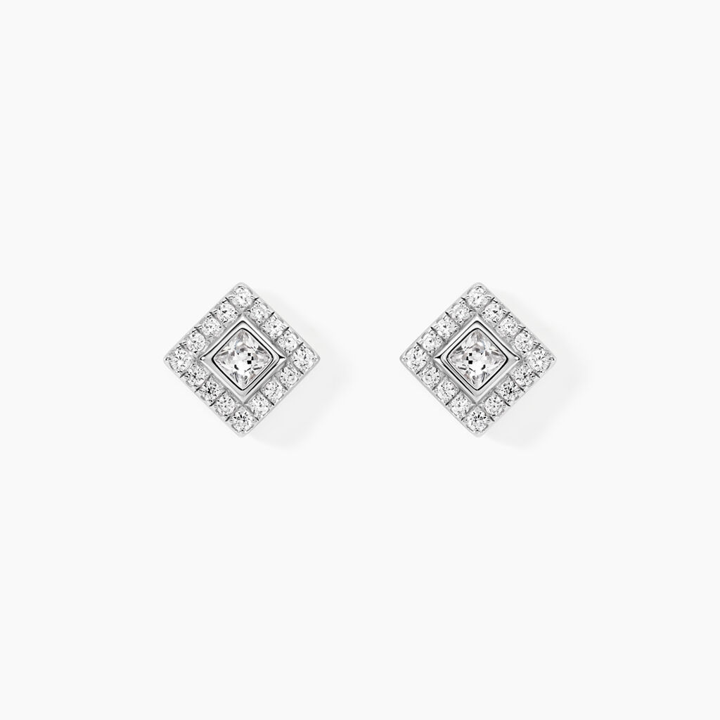 Boucles D'oreilles Pendantes Marie-elsa Argent  Oxyde De Zirconium - Boucles d'oreilles fantaisie Femme | Histoire d&rsquo;Or