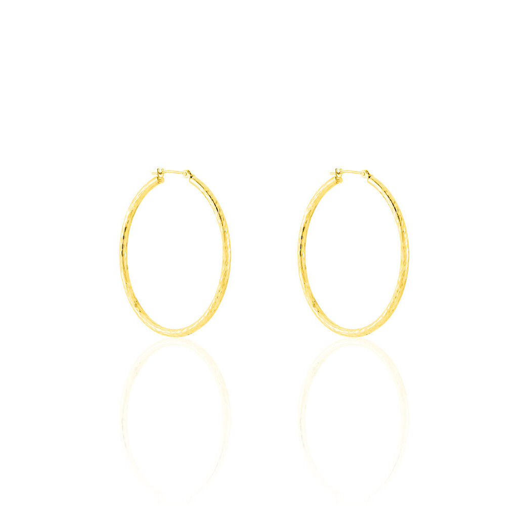 Créoles Cayla Or Jaune - Boucles d'oreilles créoles Femme | Histoire d’Or