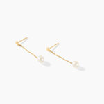 Boucles D'oreilles Pendantes Adriette Or Jaune Perle De Culture - Boucles d'oreilles pendantes Femme | Histoire d&rsquo;Or