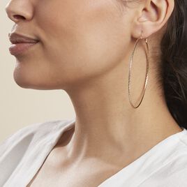 Créoles Anusha Plaqué Or Jaune - Boucles d'oreilles créoles Femme | Histoire d’Or