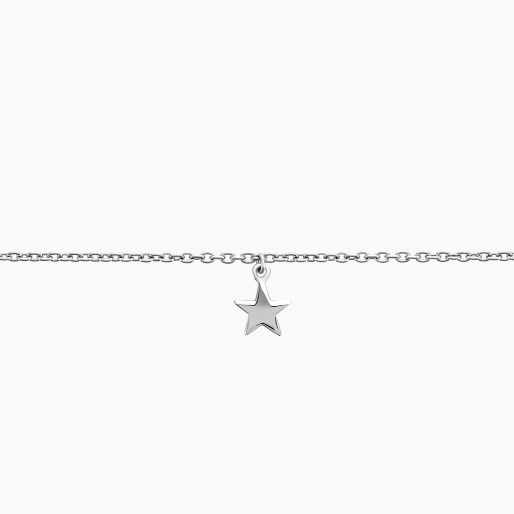 Cha&icirc;ne De Cheville Padmee Argent Blanc - Cha&icirc;nes de cheville Femme | Histoire d&rsquo;Or