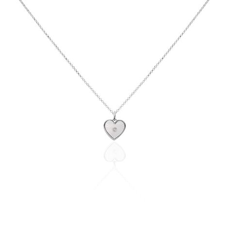 Collier Erina Argent Blanc Nacre Oxyde De Zirconium - Colliers fantaisie Femme | Histoire d’Or
