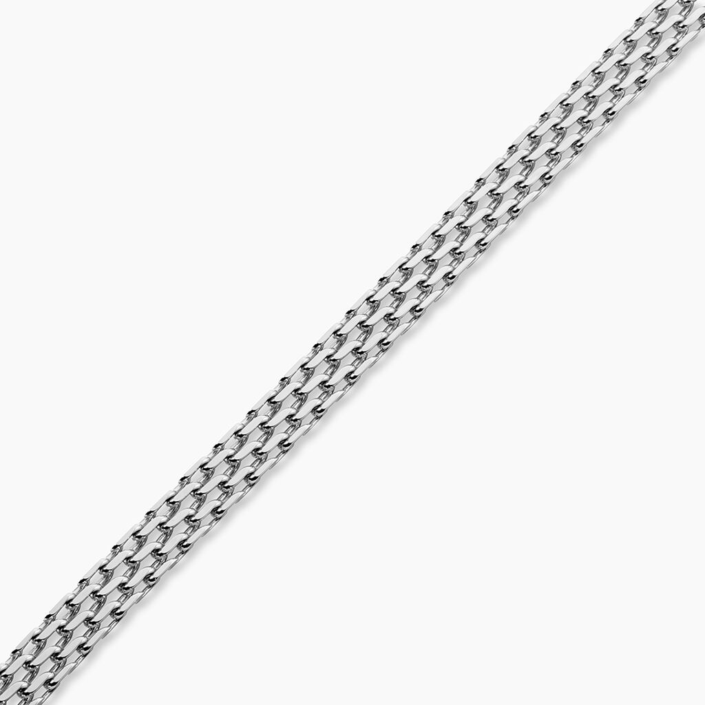 Bracelet Metropolitan Maille Fantaisie Acier Blanc - Bracelets Femme | Histoire d&rsquo;Or