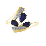 Bague Dahlia Or Jaune Saphir Diamant - Bagues avec pierre Femme | Histoire d&rsquo;Or