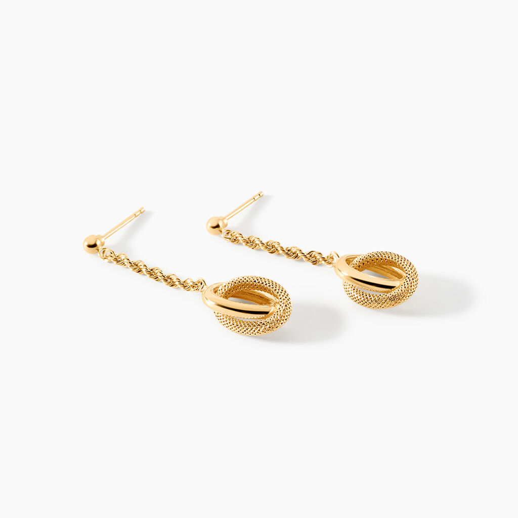 Boucles D'Oreilles Pendantes Cordelia Or Jaune - Boucles d'oreilles pendantes Femme | Histoire d&rsquo;Or