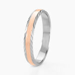 Alliance Argent Bicolore Nolan - Alliances Homme | Histoire d&rsquo;Or