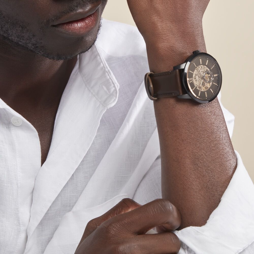Montre Fossil Townsman Automatique ME3154 Bleu nuit | Montres and Co