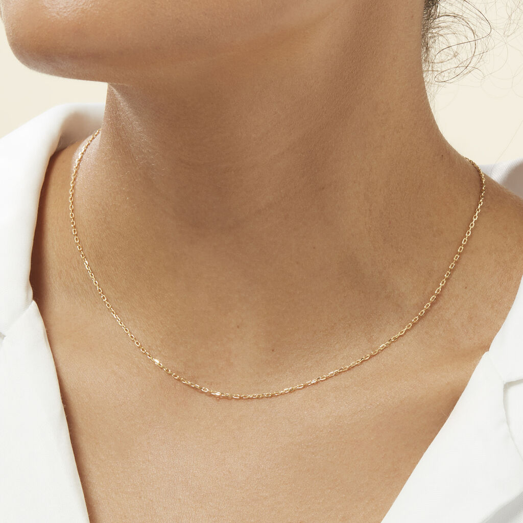 Chaîne Igoa Maille Forçat Diamantee Or Jaune - Chaines Femme | Histoire d’Or