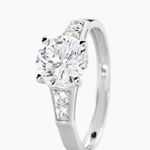 Bague Ivonne Or Blanc Oxyde De Zirconium - Bagues solitaires Femme | Histoire d&rsquo;Or